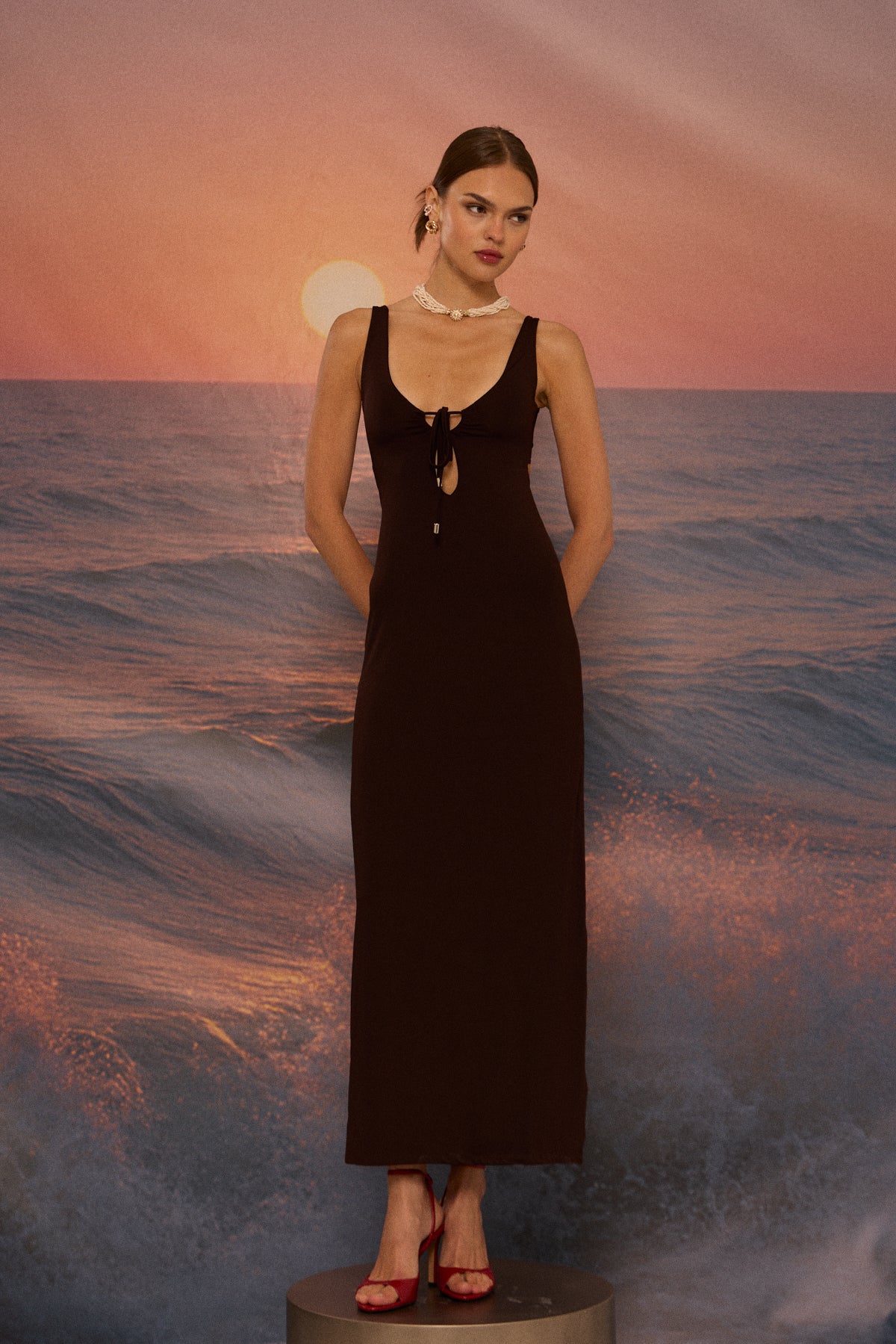 MARE DRESS BROWN
