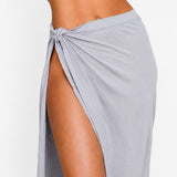 EVA PAREO SKIRT SILVER