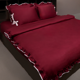 LIQUIDE DUVET COVER BORDEAUX