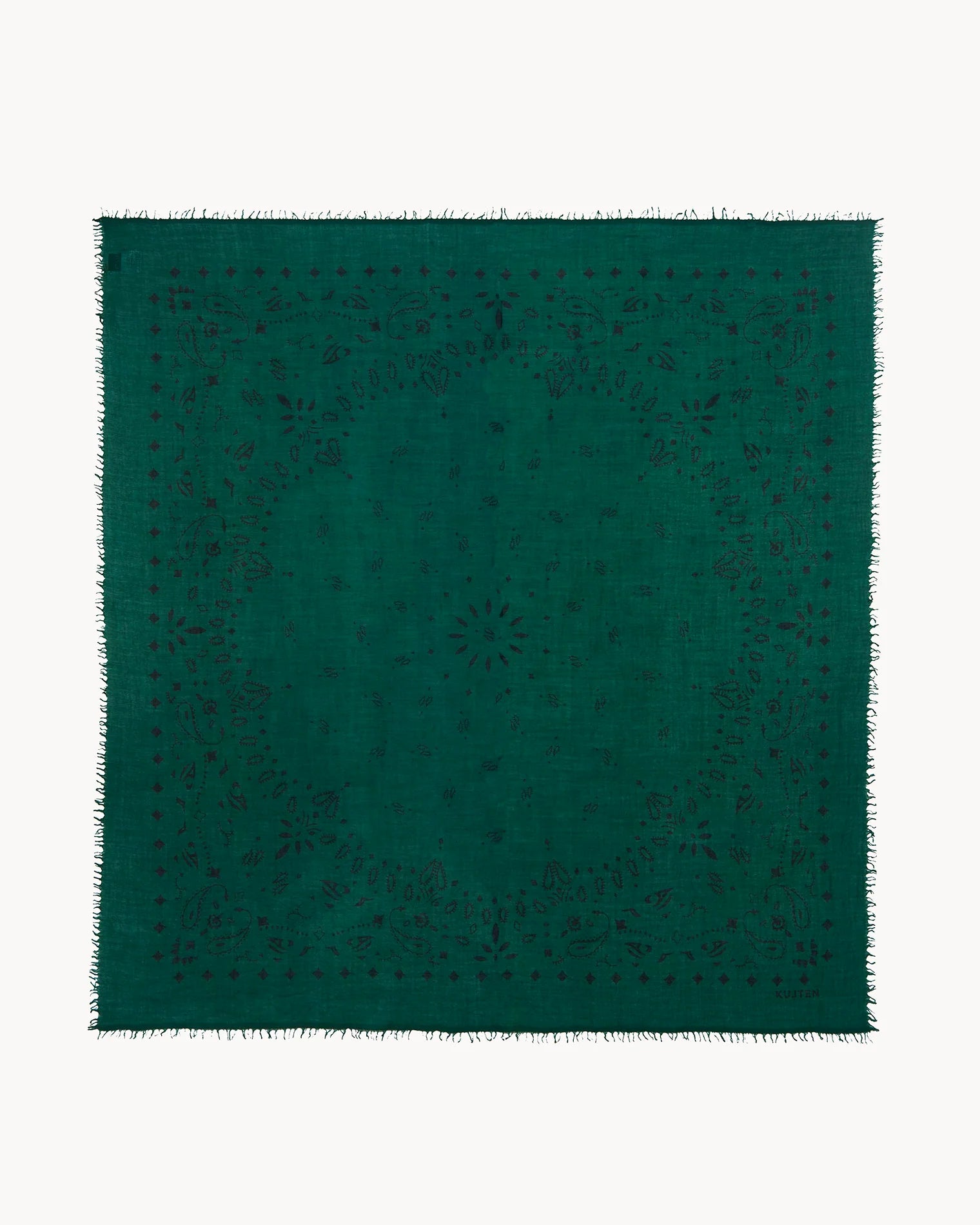 KUJTEN EXTRA LARGE BANDANA EFFY FOREST GREEN