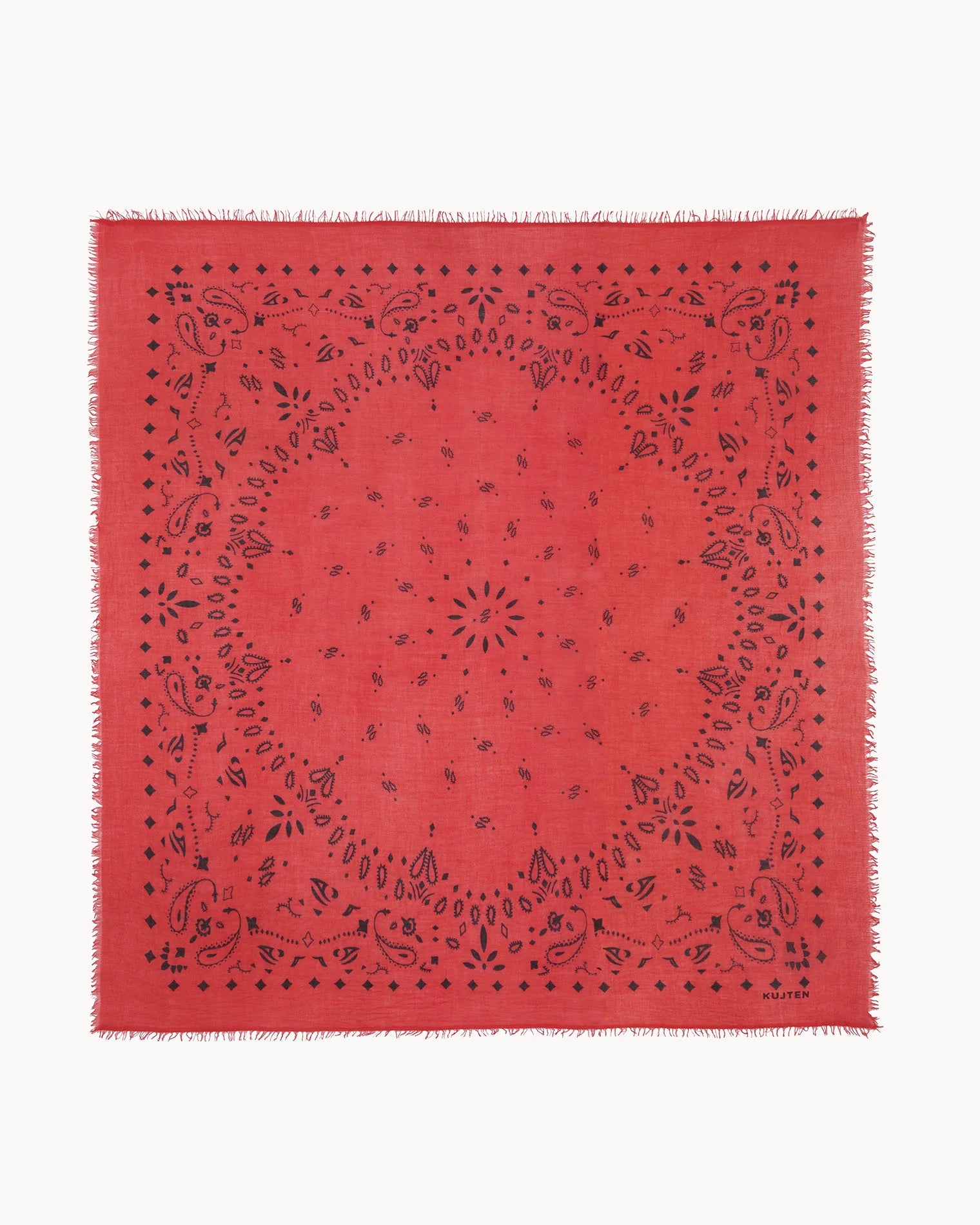 KUJTEN EXTRA LARGE BANDANA EFFY CORAL RED