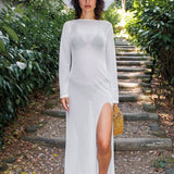 AURORA PAREO DRESS WHITE