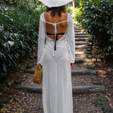 AURORA PAREO DRESS WHITE