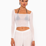 SQUARE COLLAR BLOUSE WHITE