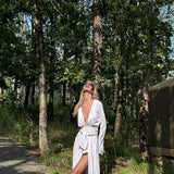 ERA KIMONO ELBİSE BEYAZ