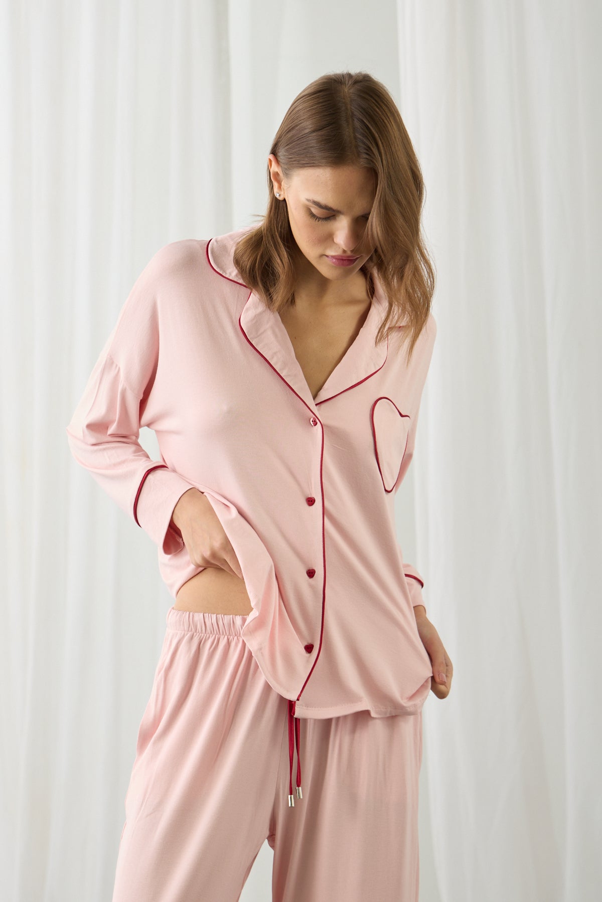 AMOUR HEART PYJAMAS PINK