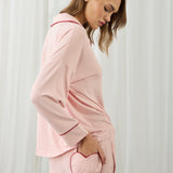 AMOUR KALPLİ PİJAMA PEMBE