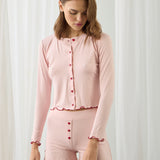 AMOUR HEART SHORTS SET PINK