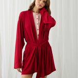 CHLOE KIMONO DRESS RED