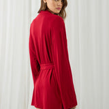 CHLOE KIMONO DRESS RED