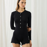 AMOUR HEART JUMPSUIT BLACK