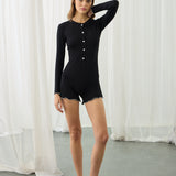 AMOUR HEART JUMPSUIT BLACK
