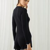 AMOUR HEART JUMPSUIT BLACK