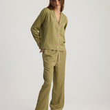 MING COTTON PYJAMA SET OLIVE GREEN