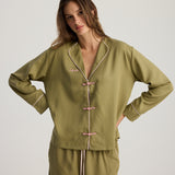 MING COTTON PYJAMA SET OLIVE GREEN