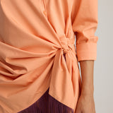 BIANCA FRINGED SHIRT DRESS ORANGE