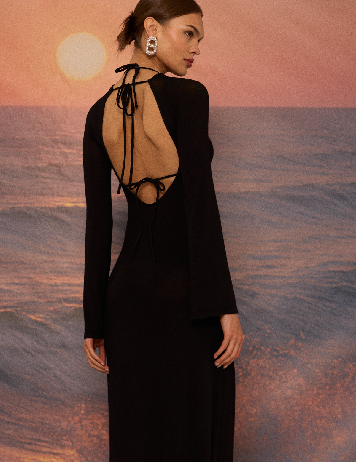 NOVA PAREO DRESS BLACK
