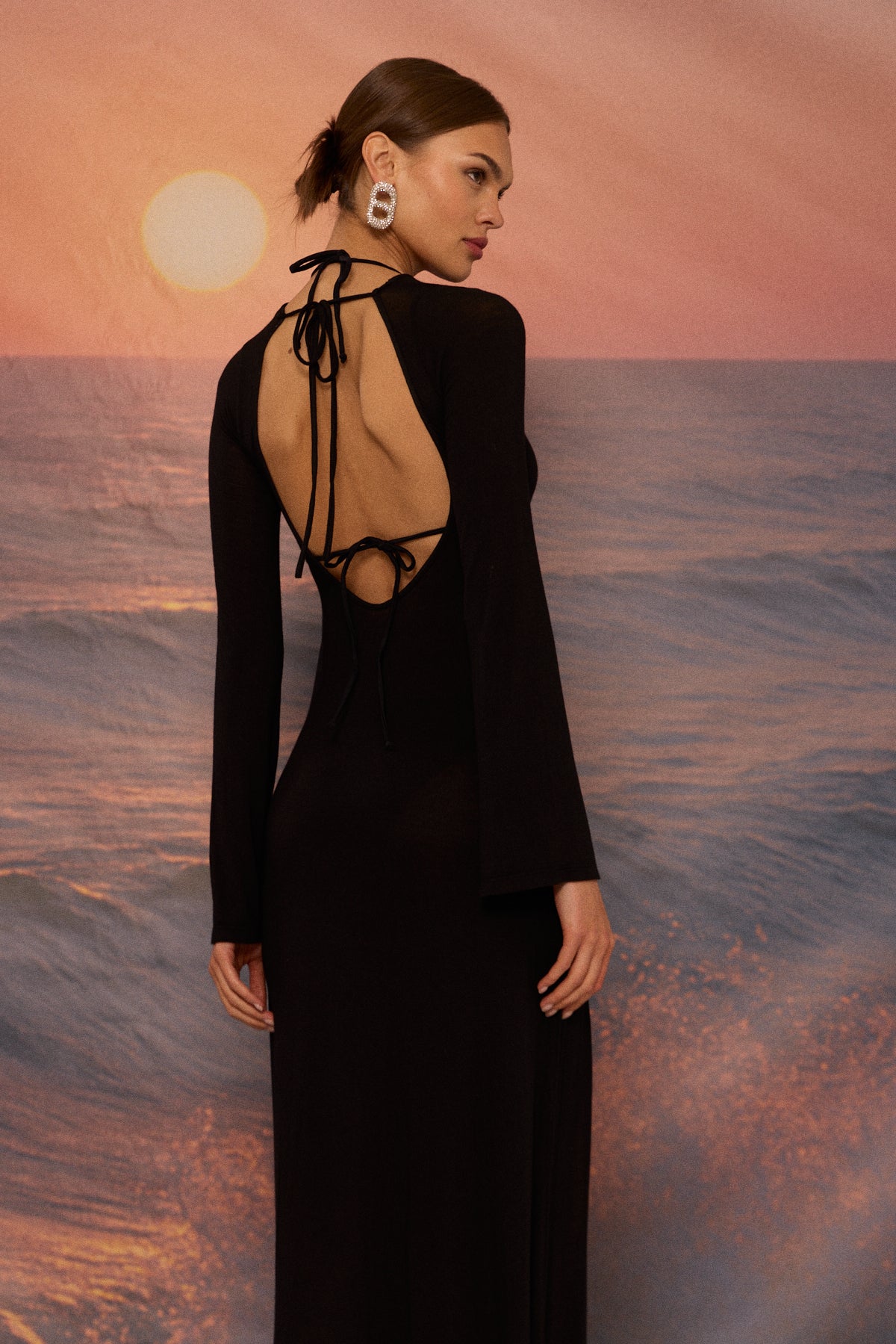 NOVA PAREO DRESS BLACK