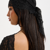 LACE BANDANA BLACK