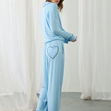 AMOUR HEART PYJAMAS BLUE