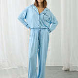 AMOUR HEART PYJAMAS BLUE