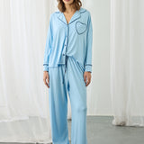 AMOUR HEART PYJAMAS BLUE