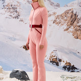 LIQUIDE SKI SUIT PINK&BORDEAUX