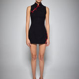 ASIAN MINI DRESS BLACK
