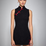 ASIAN MINI DRESS BLACK