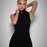 ASIAN MINI DRESS BLACK