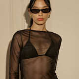 AURORA PAREO DRESS BLACK
