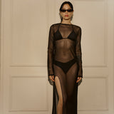 AURORA PAREO DRESS BLACK