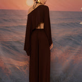 BELLA PAREO SET BROWN