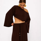 BELLA PAREO SET BROWN