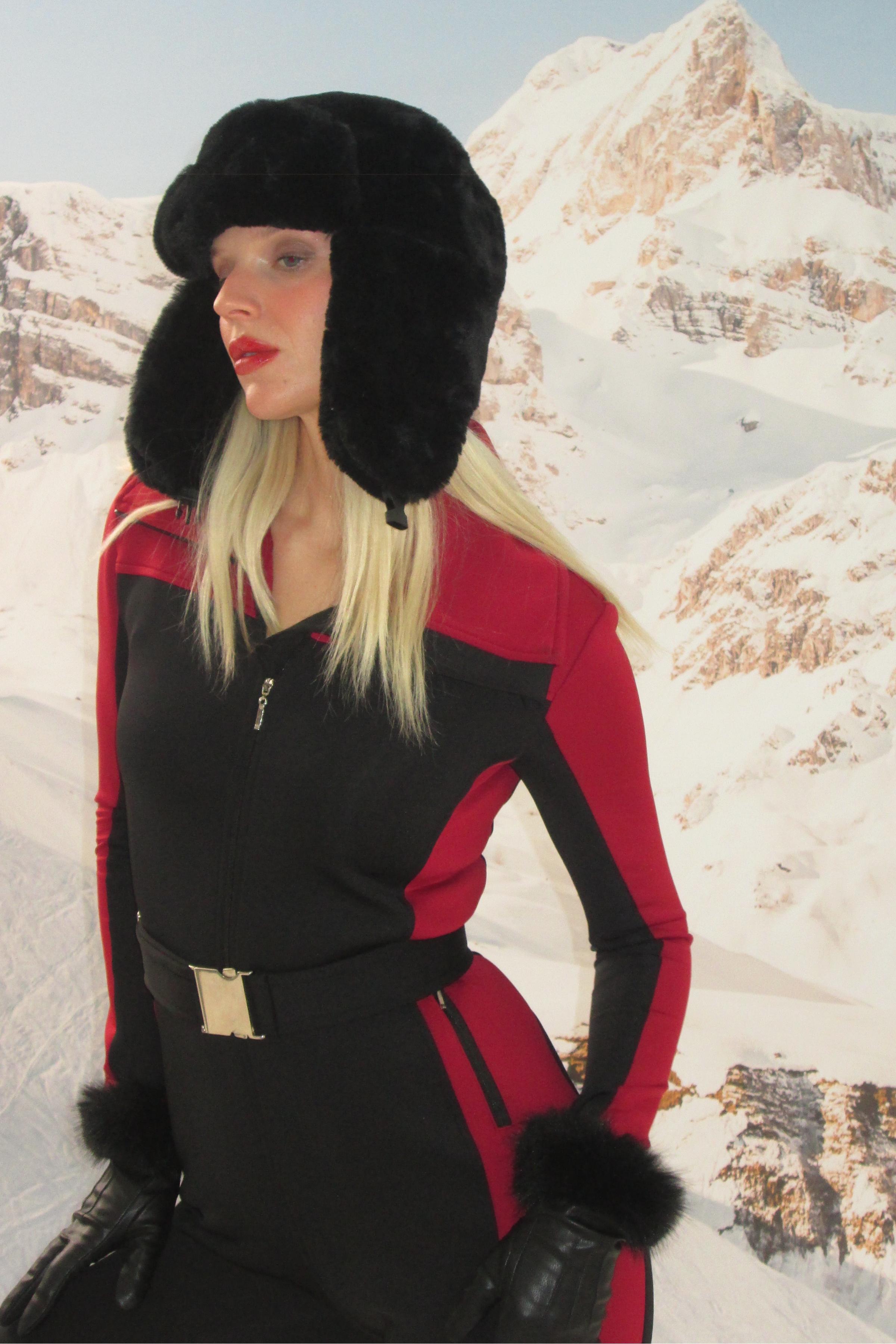 LIQUIDE SKI SUIT BLACK&RED