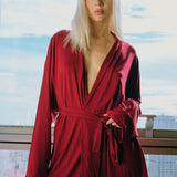 CHLOE KIMONO DRESS RED