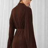 CHLOE KIMONO DRESS BROWN