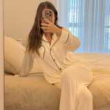 AMOUR KALPLİ PİJAMA EKRU