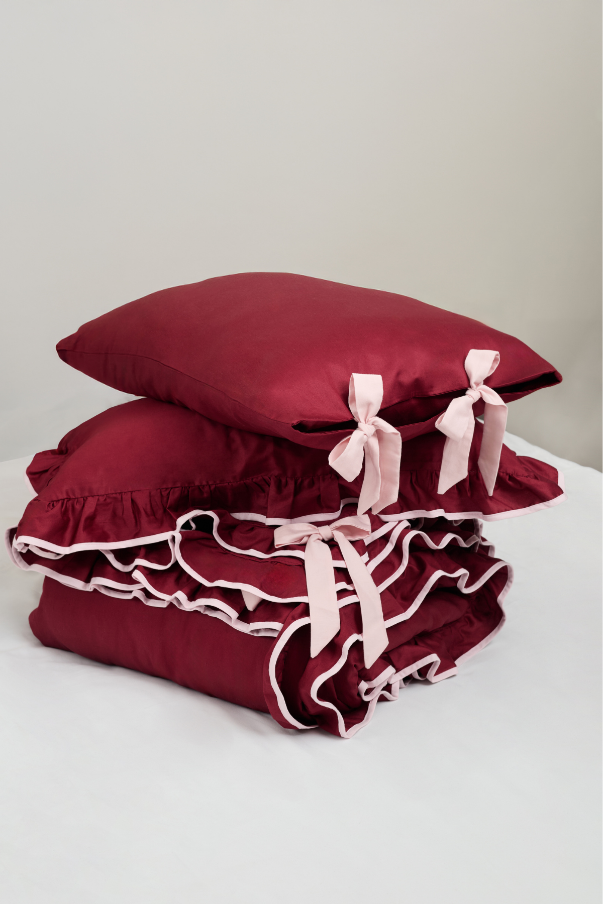 LIQUIDE DUVET COVER BORDEAUX