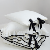 LIQUIDE DUVET COVER ECRU