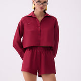 EASE SHIRT BORDEAUX