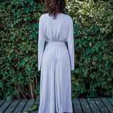 ERA KIMONO DRESS SILVER