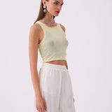 HALTERNECK BLOUSE YELLOW