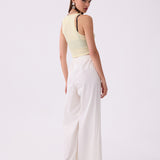 HALTERNECK BLOUSE YELLOW