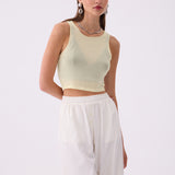 HALTERNECK BLOUSE YELLOW