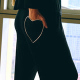 AMOUR HEART PYJAMAS BLACK