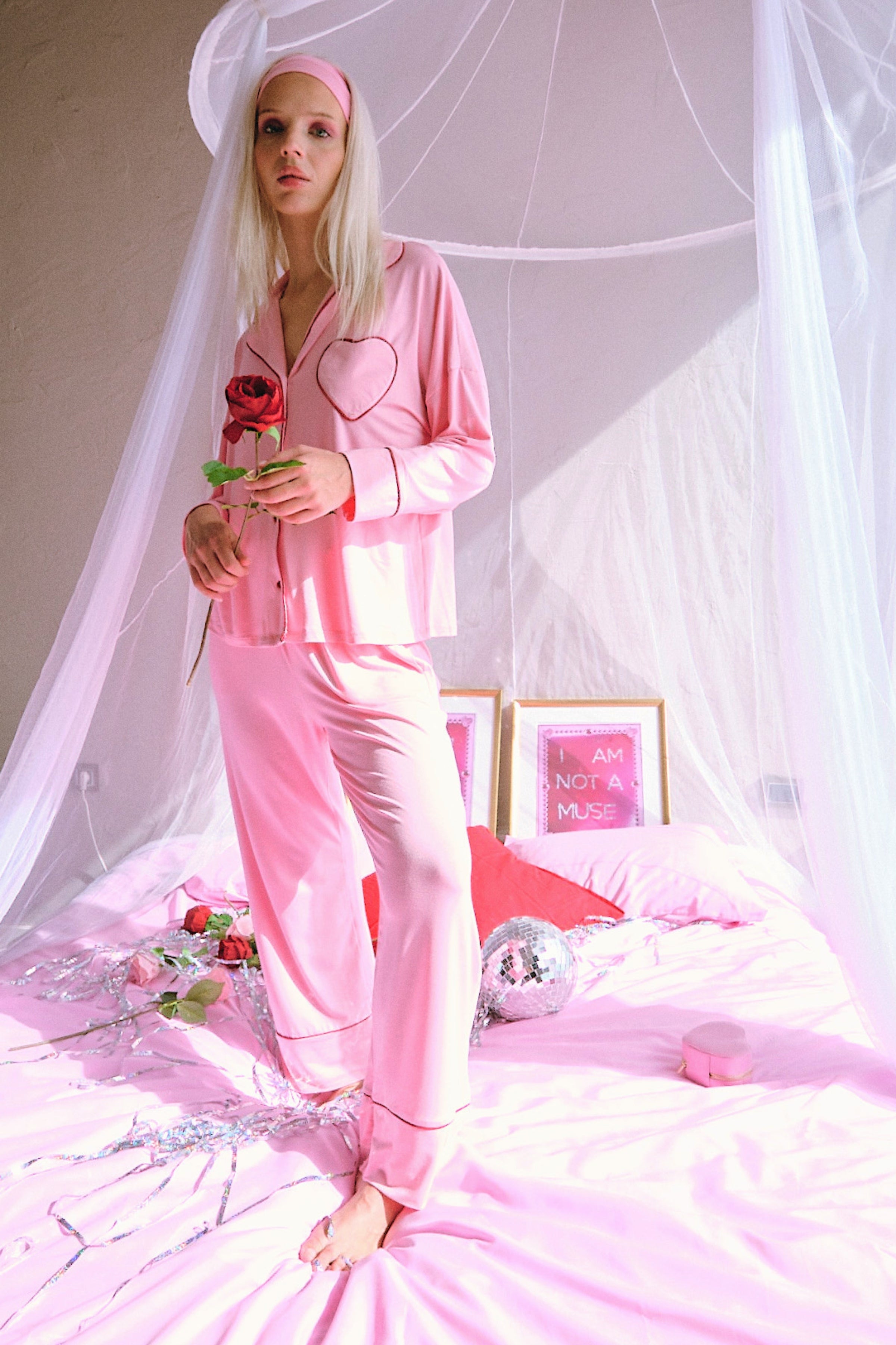 HEART PYJAMAS PINK