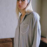 AMOUR HEART PYJAMAS SILVER