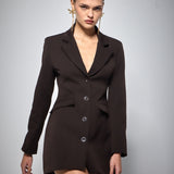 JACKET DRESS BROWN