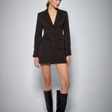 JACKET DRESS BROWN